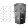 thumbnail image 1 of BYCY Rotating Pegboard Display Stand with 30 Hooks,Metal Spinning Peg Board Displays for Craft Shows,4-Sided Jewelry and Accessories Display Racks for Markets,Vendors,Events&Retail Stores, 1 of 6