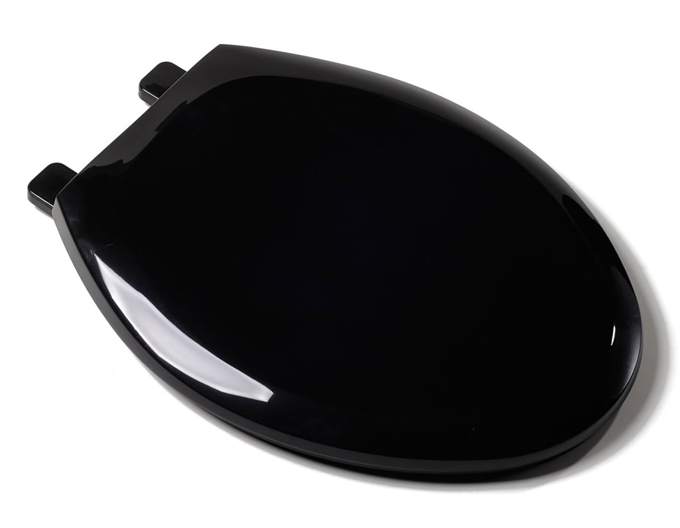 Premium Plastic Seat, Black, Elongated Closed Front with Cover and Slow