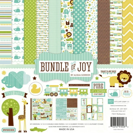Echo Park Paper Bundle Of Joy Boy Collection Kit