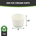 Coppetta 5 Ounce Ice Cream Cups, 200 Disposable Treat Cups For Hot