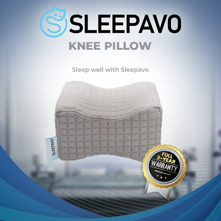 Knee Pillow for Side Sleeper, Memory Knee Pillow With 1 Pillowcase【purple】