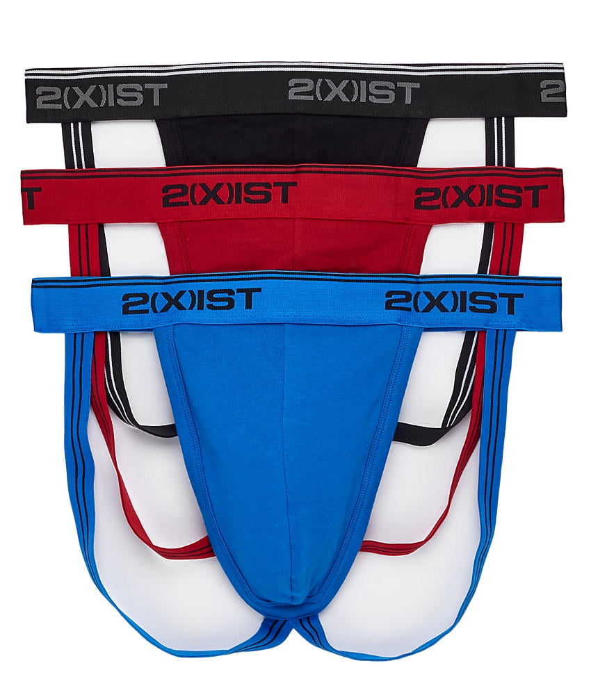 2(X)IST 2(x)ist Mens Stretch Cotton Jock Strap 3Pack Style