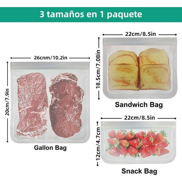 9 Bolsas Reutilizables Para Sándwich, Bolsas Lavables De Dibujos Animados Con Cremallera, 3 Tamaños, Bolsas Para El Almuerzo, Bolsas De Almacenamiento De Alimentos, Bonitas Bolsas De Aperitivos Para