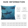 thumbnail image 5 of JRXY Pillow Cover Blue Plants Animal Silhouette Underwater Fish Various Landscape Adventure Nature Aquarium Bottom Sofa Throw Pillow Cover Decorative Pillow Case for Couch Bed Car 16x16 Inch White, 5 of 5