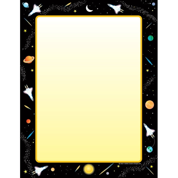 SHAPES ETC.   Designer Paper - Space (50 Sheet Package)