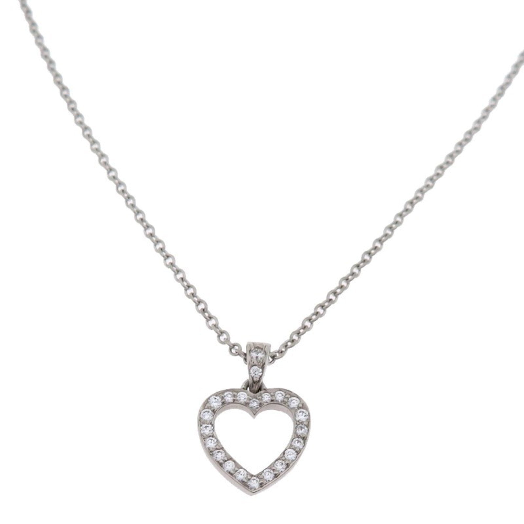 TIFFANY & CO. Pre-Owned Tiffany Metro Heart Women's Necklace Pt950 Platinum (Good)