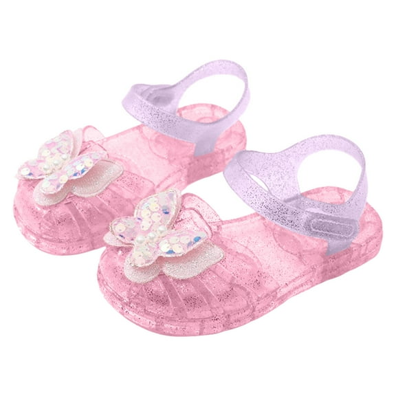UngA Toddler Summer Shoes Sandals for Children's Adjustable Back Strap Water Sandal(Pink,11.5)