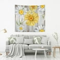 thumbnail image 3 of FREEAMG Wooden Daisy Sunflower Tapestries Wall Hanging Bedding Tapestry Aesthetic Tapestries for Bedroom Living Room Dorm Home Wall Decor 60" x 51" Horizontal Tapestry, 3 of 7