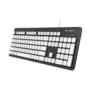 Logitech K310 USB Full Size Standard Keyboard, Black & White