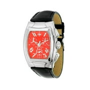 Ladies Square Chronograph Black Leather