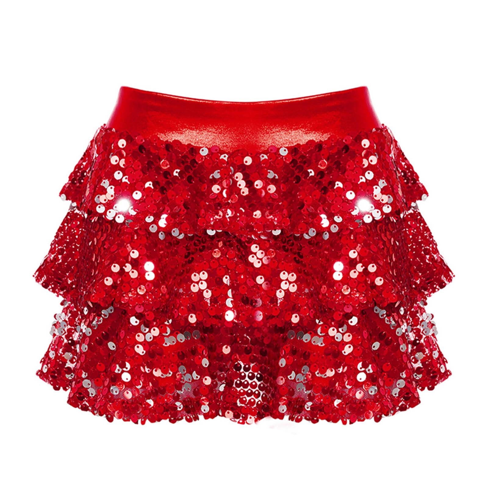 Red Glitter Skirt Toddler Zhuashum Cute Skirts For Girls Kids