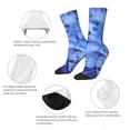 thumbnail image 6 of Vintage Blue Flower Stockings Hydrangea Print Graphic Fashion Socks Autumn Anti Slip Socks, 6 of 7