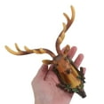 thumbnail image 5 of PENIKOKO Chocolate Resin Deer Wall Hook with Artistic Antlers, No-Drill Coat Rack for Home Decor and Organization, 5 of 8