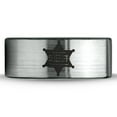 thumbnail image 2 of Tungsten Sheriff Deputy Authoriy Crest Badge Band Ring 8mm Men Women Comfort Fit Brushed Gray Flat Cut Black Polished, 2 of 4