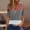 Pink, variant on Giftesty Blouses for Women Dressy Casual Women's Casual Printed Color Short-Sleeved Button V-Neck Top Blouse