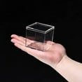 CNKOO 4Pcs Clear Acrylic Plastic Square Cube, Small Plastic square cube