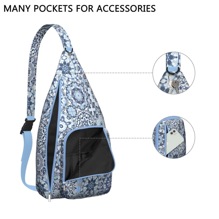 Vintage Boho Sling Backpack – Retro Tribal Ethnic Crossbody  display picture 3