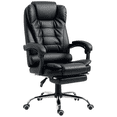 thumbnail image 1 of HOMCOM Executive Office Chair PU Leather Reclining Chair with Arms Black, 1 of 10