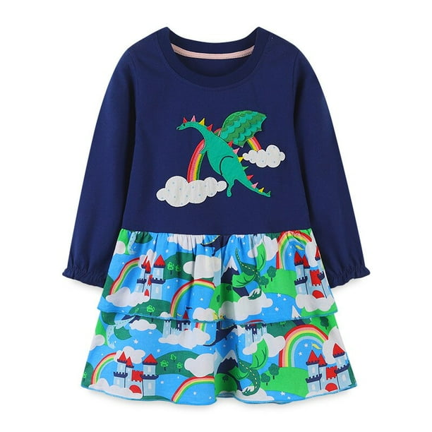 Vestido de otoño para niñas, colorido traje de princesa arcoíris, manga larga para niñas, fiesta de cumpleaños, graduación, vestido para niñas adolescentes zhangyuxiang unisex