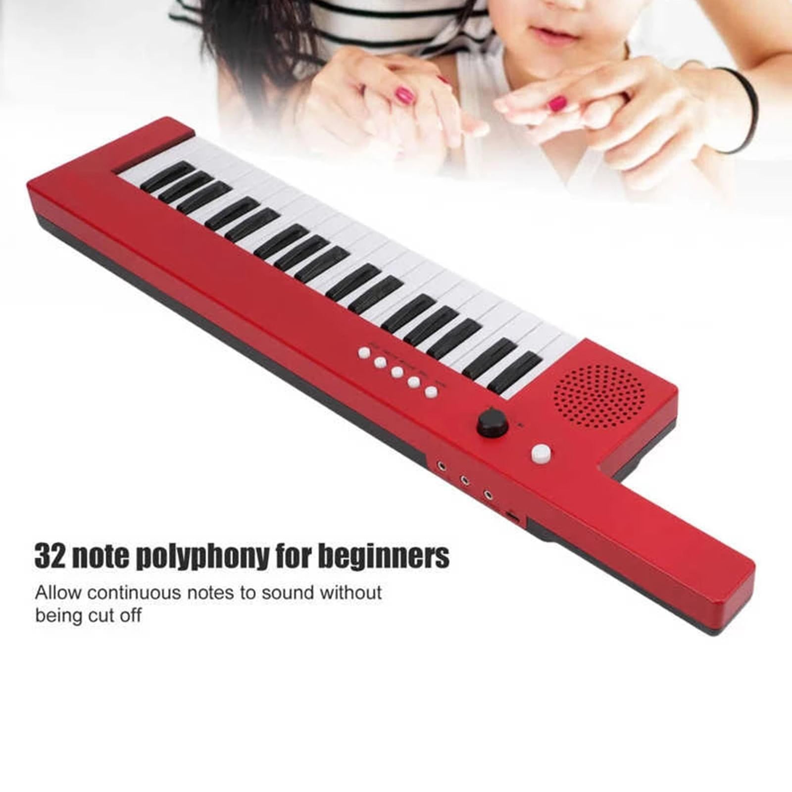Musical Keyboard Piano, Multifunctional ,Practical Portable Durable, 37 Keys Digital Music Piano Keyboard, for Beginner ,Stage home Red