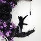 thumbnail image 2 of 2024 Nueva corona de Halloween, coronas de gato negro de luna de Halloween con luces, decoración del hogar para colgar, corona de gato negro de luna de flores, decoración de pared de fiesta para el ho, 2 of 7