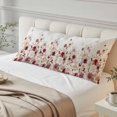 thumbnail image 4 of Red Spring Floral Body Pillow Covers 20"x54", Elegant Pastoral Flowers Watercolor Soft Brushed Microfiber Breathable Throw Pillow Covers, Pillowcase with Zipper for Couch Sofa Bedroom Living Room, 4 of 9
