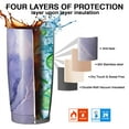 thumbnail image 7 of 20oz Tumbler with Lid and Straw Stainless Purple Marble Steel Vacuum Insulated Water Coffee Tumbler Cup, Double Wall Vacuum Insulated Travel Mug Reusable Tumblers for Ice Drinks, Hot Beverage, 7 of 7