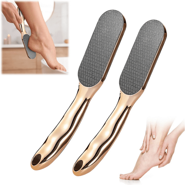 Ensemble de 2 Lime à Pieds en Verre Nano / Éliminateur de Peau Dure et Callosités, Outil de Pédicure Durable pour Frotter les Peaux Mortes et Pieds Lisses Longue Durée