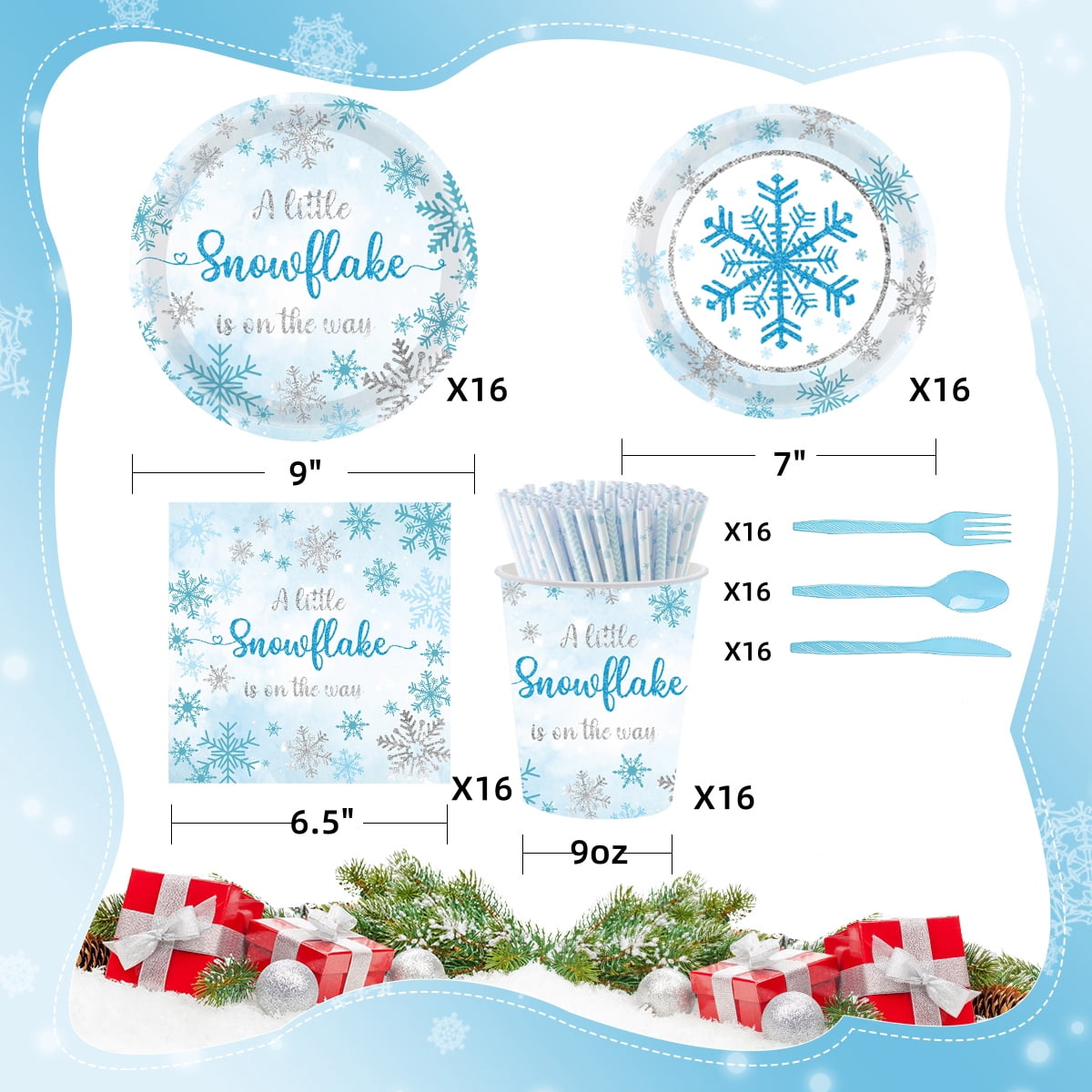 Christmas Paper Plates Christmas Tableware Dinnerware Christmas Party Supplies Disposable Plates Napkins Cups Cutlery Tablecloth Serve 16 Design1