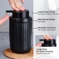 thumbnail image 5 of BosilunLife 12oz Matte Cermaic Liquid Soap Dispenser, Lead-Free, Sustainable Kitchen Dish Soap Dispenser with Rust Resistant Pump (Black), 5 of 7