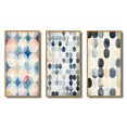 thumbnail image 2 of Designart "Circular Retro Watercolor Indigo Secrets V" Modern Geometric Framed Wall Art Set Of 3 - Blue Abstract Frame Canvas Set For Living Room Decor, 2 of 6