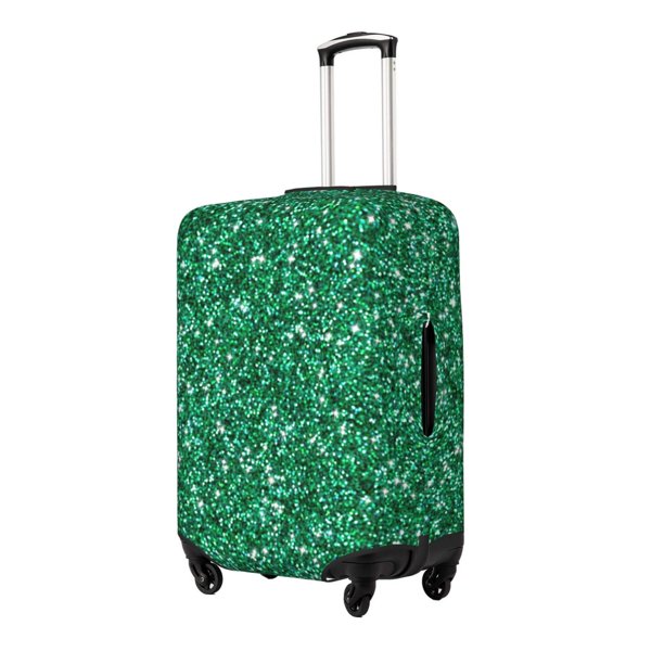 Balery Green Glitter Funda de equipaje, fundas para maletas, elástica, lavable, protector de maletas, compatible con maletas de 18 a 32 pulgadas-X-Large