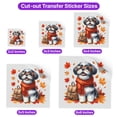 thumbnail image 5 of Welcome Fall Shih Tzu Enjoys School Time Autumn Fall Leaves Cutout Transfer Sticker Lion Dog Lover Gifts Transparent Decal Art Decor - 02013, 5 of 5