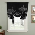 thumbnail image 2 of Black Dandelion Balloon Curtains for Windows, Bedroom Curtains 54 Inch Length, Spring Modern Minimalist Country Flower Tie Up Curtains Panels Thermal Insulated Bathroom Curtains Window 42"x54", 2 of 8