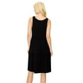 thumbnail image 2 of Yelete Womens Bohemian Bella Sleeveless Layered Dress (Medium, Black), 2 of 3