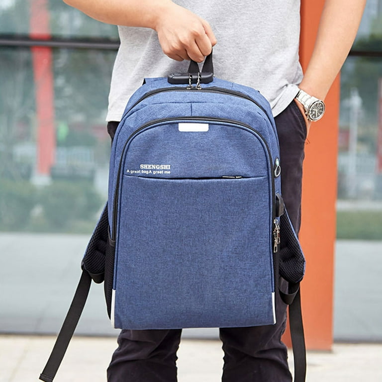 Christmas Saving Clearance UHUYA USB Leisure Backpack Large Capacity Student Backpack Computer Backpack Suitable for Girls Backpacks for School Travel and Going Out Blue Walmart