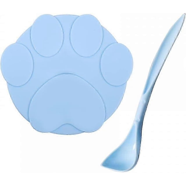 Pet Food Can Covers Lids,Silicone Pet Food Can Supplies with Spoon for 3 Standard Size Dog Cat Food Cans