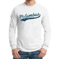 thumbnail image 2 of UGP Campus Apparel Columbus Baseball Script - Hometown Pride, Pitcher Long Sleeve T Shirt - 2X-Large - White, 2 of 6