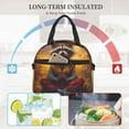 thumbnail image 5 of Sigee Sunset Flower Meditating Raccoon for Reusable Lunch Box for Men/Women for Work, Office, Picnic - Spacious, Lightweight, and Easy to Clean, 5 of 5