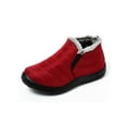 thumbnail image 3 of LUXUR Bottines Unisexes à Enfiler, Doublure en Peluche, Chaussures Confortables et Respirantes pour l'Hiver, Bottines pour Femmes Rouges 8 (m), 3 of 3