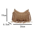 thumbnail image 3 of XINXIAOO Women's Retro Messenger Bag with Fringe & Studs, Casual Crossbody Shoulder Purse for Daily Use, 3 of 6