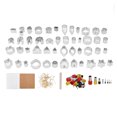 thumbnail image 1 of Kit de fabricación de pendientes de arcilla, fácil bricolaje, formas botánicas florales de acero inoxidable, suministros para fabricación de joyas para esculturas artesanales, 1 of 14