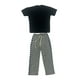 thumbnail image 3 of Conjunto de pantalón de manga corta informal a escala 1/6, disfraz deportivo en miniatura para 12 pulgadas negro y gris, 3 of 9