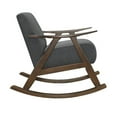thumbnail image 4 of Lexicon Waithe Mid-Century Fabric Rocking Chair in Dark Walnut/Dark Gray, 4 of 8