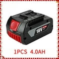 thumbnail image 1 of New GSR BAT618 BAT610 for Bos*ch Professional 18V 4.0AH Li-ion Battery Replacement with LED, 1 of 5