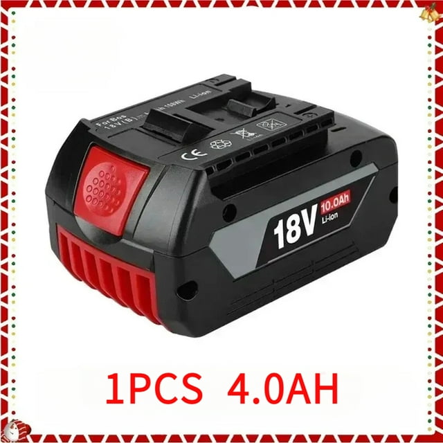 New GSR BAT618 BAT610 for Bos*ch Professional 18V 4.0AH Li-ion Battery Replacement with LED