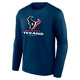 thumbnail image 2 of Men's Navy Houston Texans Logo Team Lockup Long Sleeve T-Shirt, 2 of 3