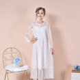thumbnail image 2 of Sunny Fashion Girls Dress Lace Long Sleeve Off White Wedding Party 10 Years, 2 of 5