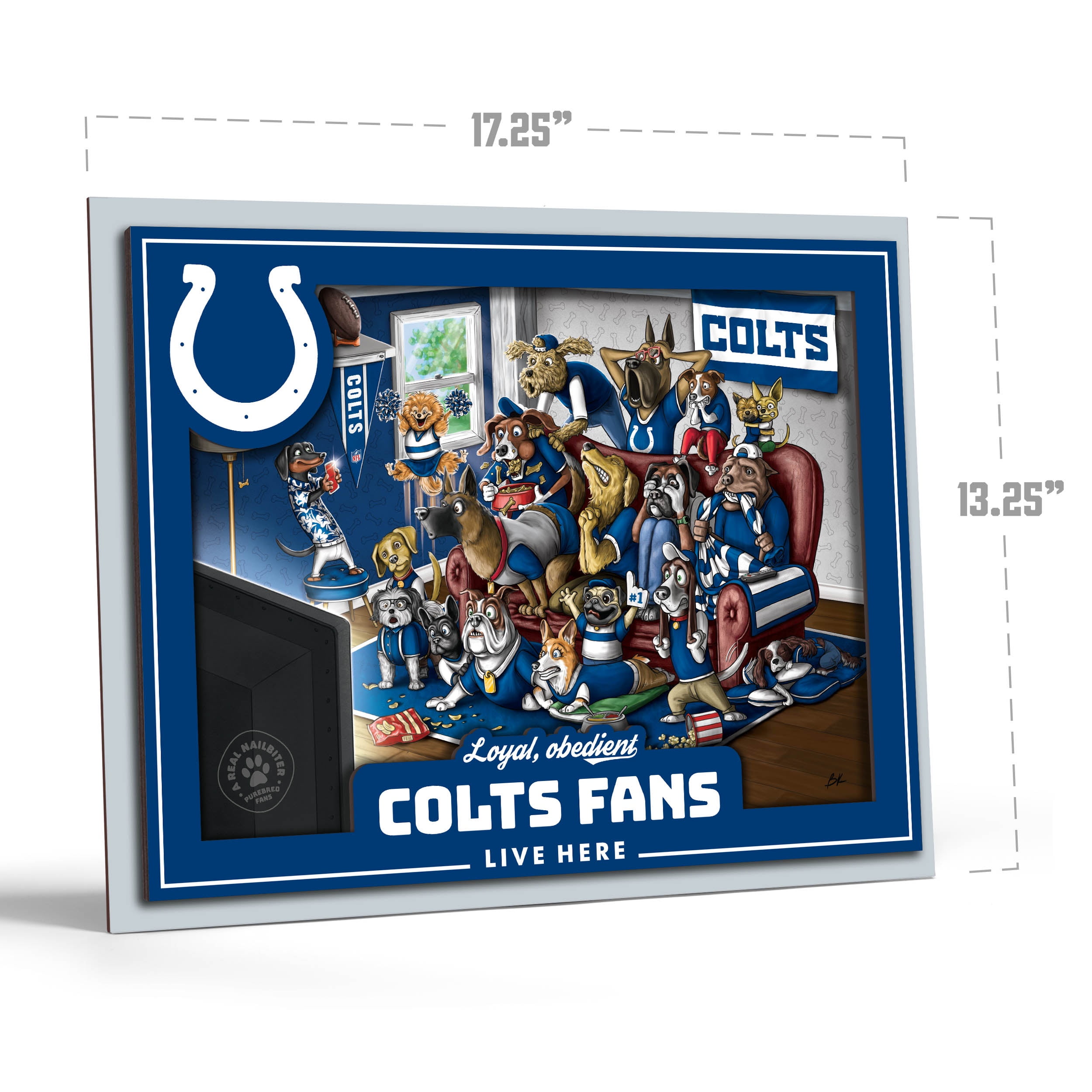 YouTheFan NFL Indianapolis Colts Purebred Fans Wall Art