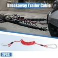 thumbnail image 2 of Unique Bargains 2pcs RV Trailer Breakaway Trailer Brake Cable Spring Towing Coiled Wire Extend to 6ft Strap, 2 of 7